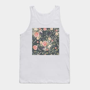 Vintage Boho Florals - Dark -  Avery Collection Tank Top